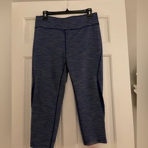 TekGear Workout Leggings Size XL Blue & White Stripes